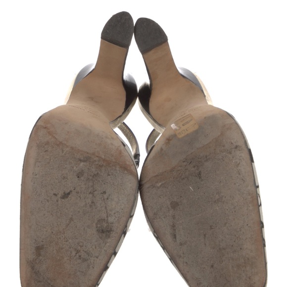 Roberto Cavalli slingback leather printed sandals - Picture 4 of 4